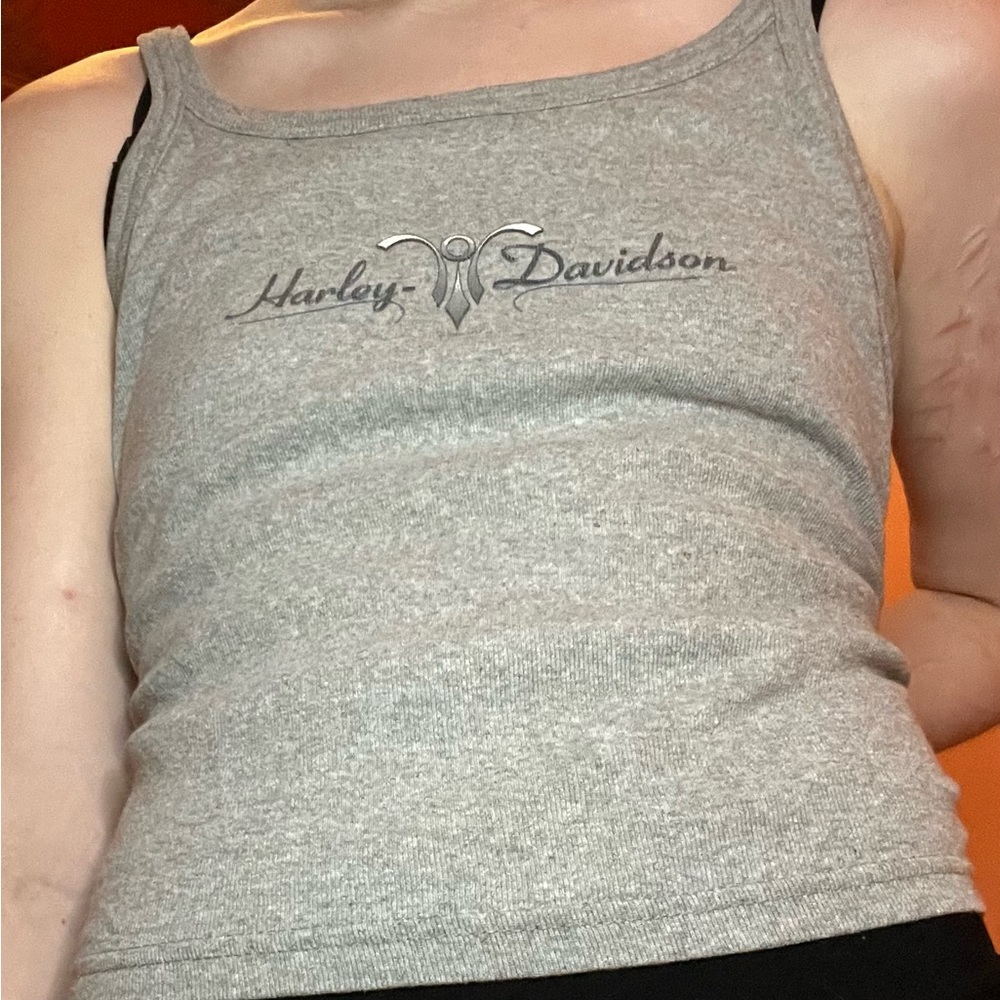 Authentic Early 2000’s Harley Davidson Motorcycles Tank Top with Inside Bra